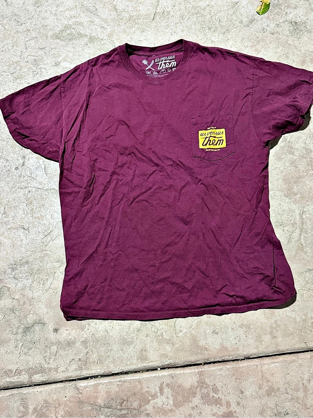 us versus them Short Sleeve Graphic Tee in Purple